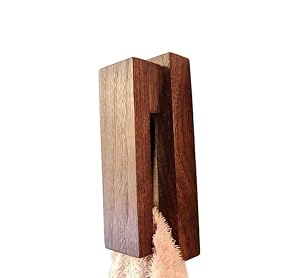 タオル掛け タオルハンガー ウォールタオルフック 1個売り 壁付け タオルホルダー 洗面所 天然木 落ちない 粘着テープ 穴あけ不要 貼るだけ バスルーム 洗面台 トイレ キッチン ダークブラウン ベージュ [並行輸入品]