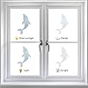 GORGECRAFT 16PCS Sea Animal Window Decals Static Turtles Static Rainbow Glass Clings Dolphin Octopus Seahorse Anti-Collision Window Stickers Non Adhesive Vinyl for Windows Prevent Stop Birds Strikes #3