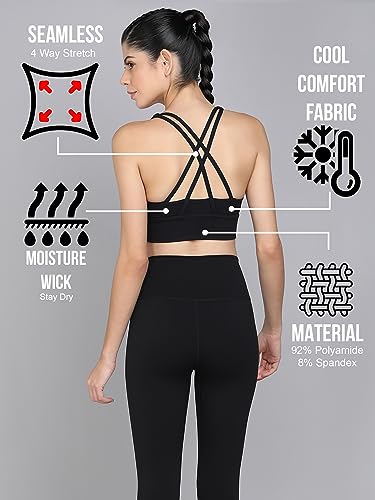 Image of Kobo Medium Impact Slip on Everyday Sports Bra for Women - Lightly-Padded, Non-Wired & High Coverage | Lined Cups with Removable Inserts (Imported)
