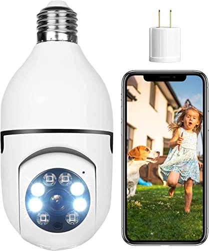 Camcamp Light Socket Security Camera, Wireless WiFi Outdoor Indoor Light ...