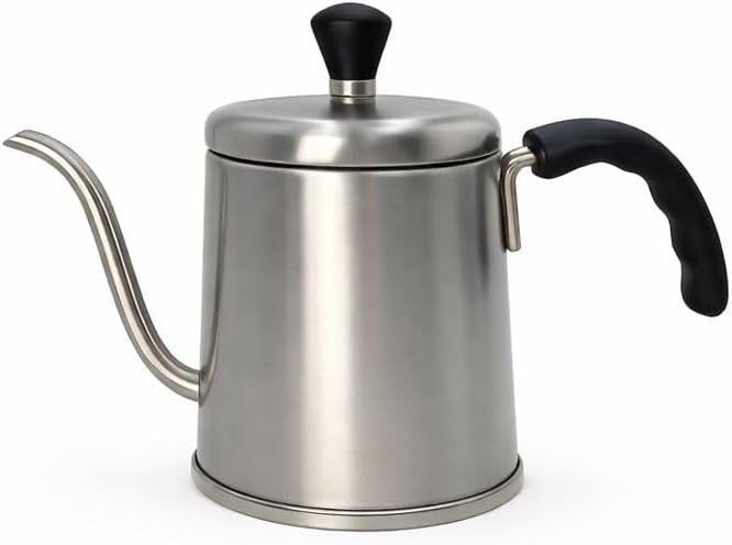 Gooseneck Kettle [ Made in Japan ] – 1.5 Quart Stainless Steel Pour Over Coffee Kettle, Compatible with IH & Gas Stovetops
