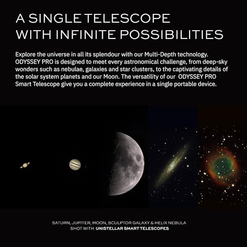 UNISTELLAR Odyssey PRO - Smart Digital Telescope - Beginners and Experienced Users - iPhone and Android Compatible - Autofocus - Nikon Eyepiece Technology