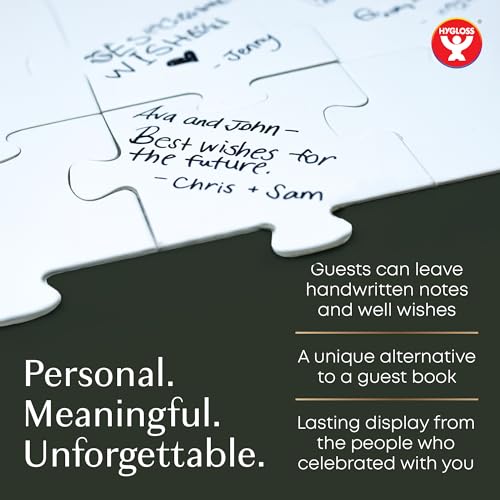 Hygloss Wedding Puzzle for Up to 100 Guests – 4” x 4” Large Blank Puzzle Pieces to Write and Draw On – Wedding Guest Book Alternative and Group Activity for Adults, Kids and Toddlers by Hygloss - Image 4
