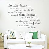 Summerjokes in This House Funny Inspirational Quotes Qall Stickers Decals Vinyl Removable Room Home Decoration, Kitchen Family Living Room Bathroom Bedroom Guest Room Wall Decoration