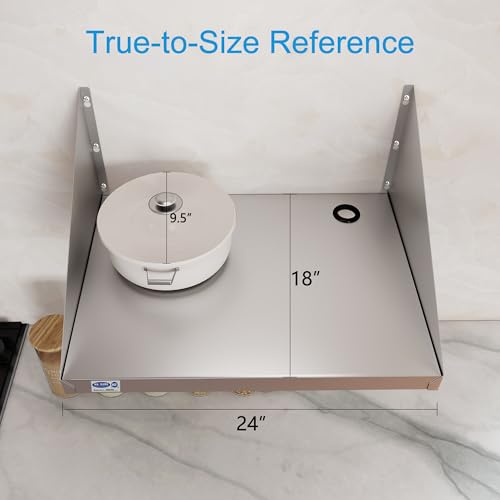 HARDURA Stainless Steel Microwave Wall Shelf 18"x24" NSF Certified by HARDURA Restaurant Equipment - Used condition - Image 3