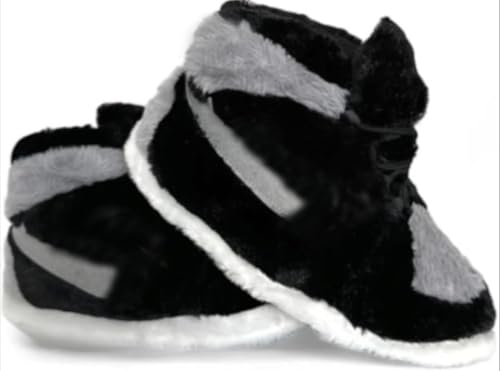 Image of Warm Furry Sneakers Slipper Comfy House Shoes Winter Plush Fuzzy Slipper Shoes For Women Men One Size Fits Most Fluffy Slides For Indoor Outdoor Bigfoot Gifts Houseshoes