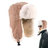 Ziennhu - Sombrero de trampolín térmico con capucha cortavientos, cazador unisex Ushanka para esquí al aire libre, multicolor