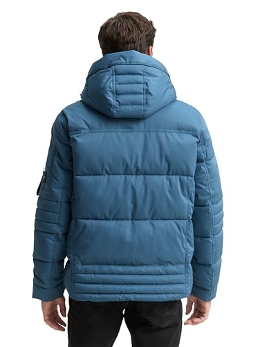 TOM TAILOR Męska kurtka 1046971, 38224-Real Teal Blue, XXL, 38224 - Real Teal Blue, XXL