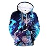 CHLOBLOM Anime Fleece Hoodie Novelty Hooded Pullover Sweatshirt for Adult