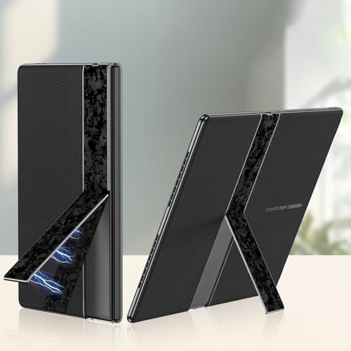 Hauw Hülle für Matebook Fold,Superdünne Stoßfeste Magnetische Lederhülle für Huawei Matebook Fold,Schwarz