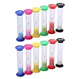 WELLGRO Sanduhren - 30sec, 1min, 2min, 3min, 5min, 10min - Sanduhr, Zeitmesser - Menge wählbar, Stückzahl:12 Stück