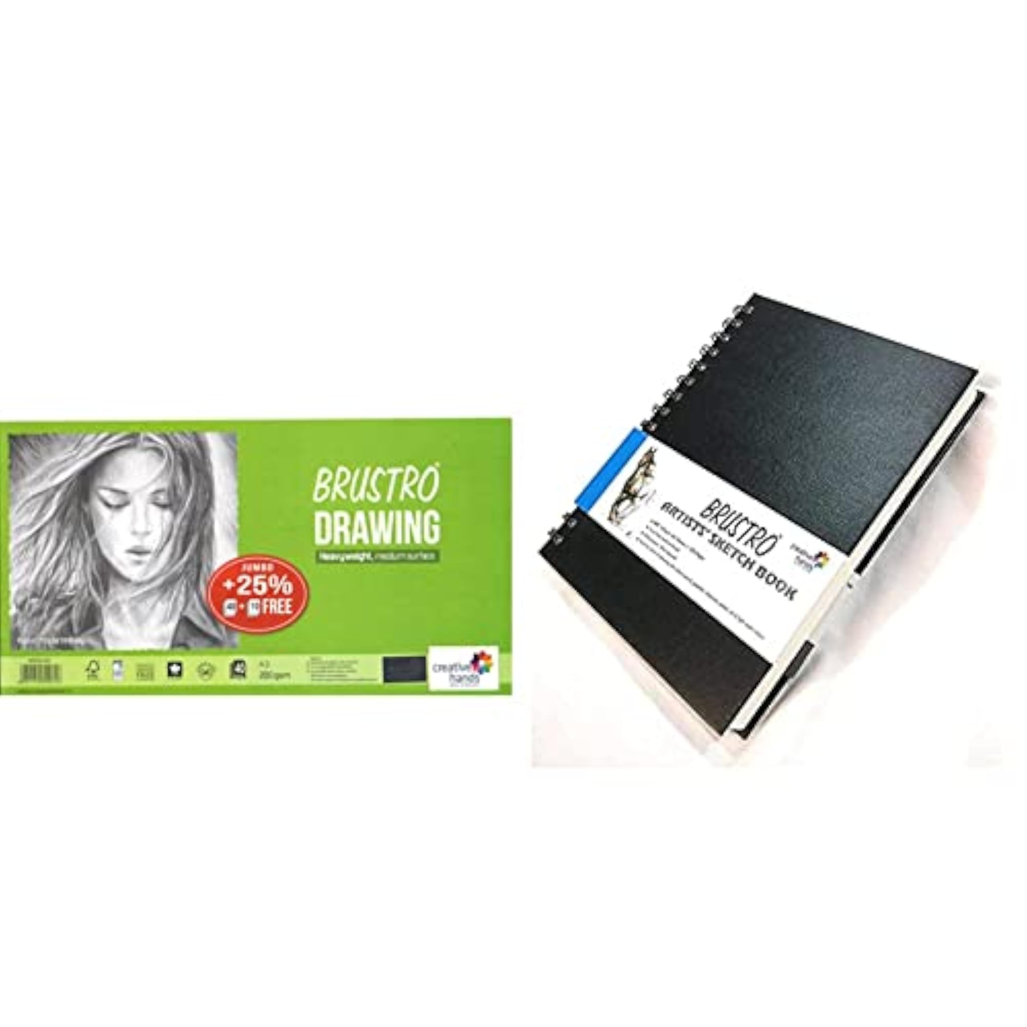Brusto Drawing Paper A3 Watercolor Jumbo Pack, 200 GSM
