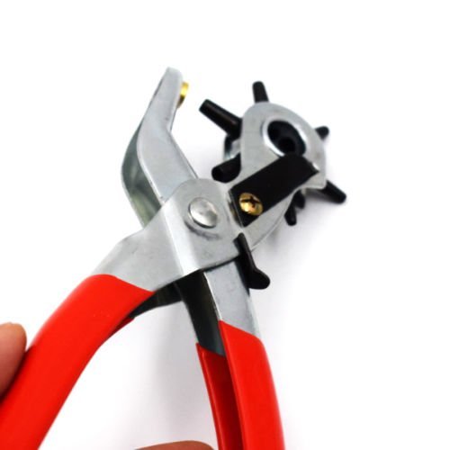 Hand Rotary Leather Hole Punch Plier Tool Belt Rubber Multi Watch Band Durable #TOP18