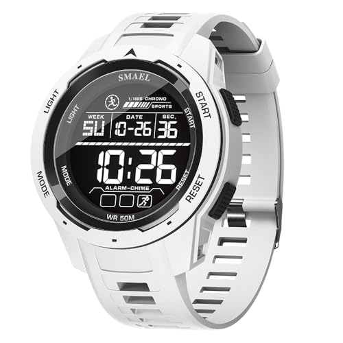 Fomtty Orologi Militari Uomo, Uomo Analogico e Digitale, Sportivo, Impermeabile LED con Cronometro Digitale Luxury Casual Wristwatch (Grigio Scuro)