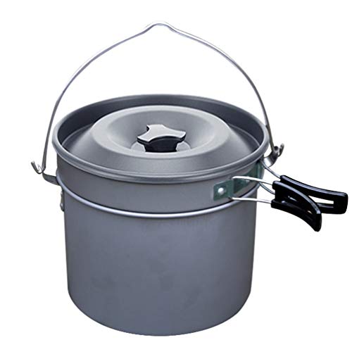 BESPORTBLE 1set Portable Outdoor Camping Pot Set Person Non-Stick Cookware for Hiking Backpacking and Picnics Lightweight and Compact