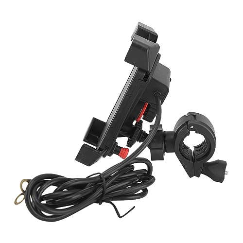 Raguso Suporte de telefone de motocicleta DC 5V2A recarregável universal ajustável para motocicleta