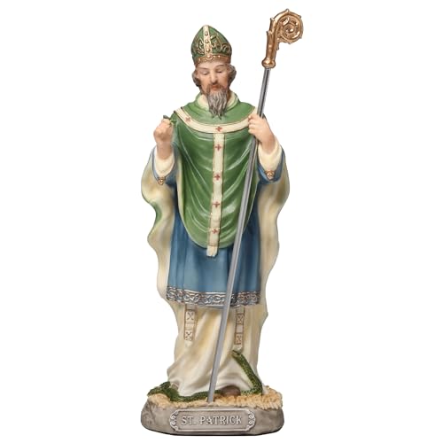 Veronese Design 6 1/4 Inch Saint Patrick of Ireland Polyresin Hand Painted Religious Collectible Figurine