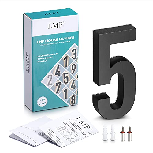 Lmp 12V Dc Low Voltage Led House Numbers Address Numbers 8 Inches, Modern Lighted House Numbers Glow At Night, Waterproof Corrosion Resistant, Easy To Install (Number 1 No Powers) #TOP5