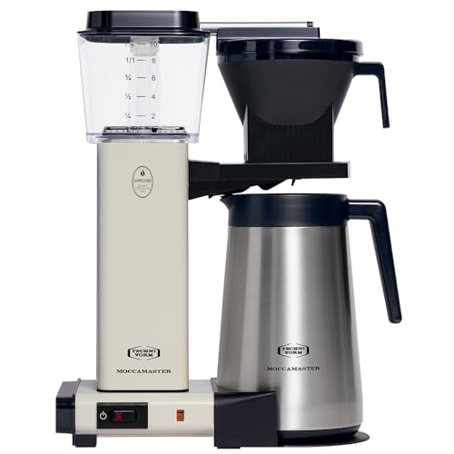 Moccamaster KBGT, Kaffeemaschine mit Thermoskanne, Filterkaffeemaschine, Off-White, 1.25 Liter, Farbe