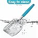 Cat Litter Scoop, Metal Cat Scooper, Plastic Handle Scoop, Sifting Shovel of Christmas– Heavy Duty Aluminum Alloy Litter Box Scoop with Deep Mesh, Design for Easy Waste Removal and Cleaning(Lake Blue)