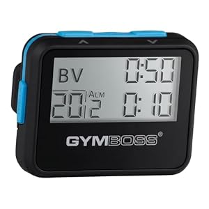 Gymboss Interval Timer and Stopwatch – Black/Blue SOFTCOAT