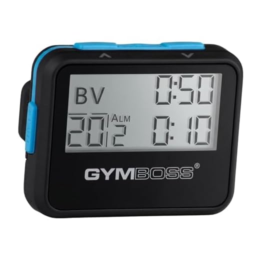 Gymboss Interval Timer and Stopwatch - Black/Blue SOFTCOAT
