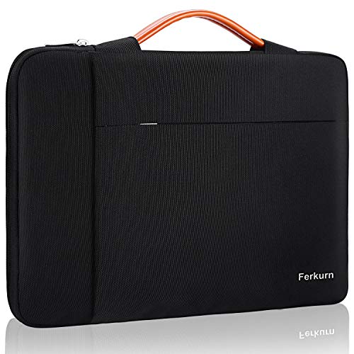 Ferkurn 11.6 Inch Laptop Sleeve Chromebook Bag Carrying with Handle Compatible with Chromebook R11, Mac Air 11 inch, MacBook Pro 13 inch, Chromebook 3100, Waterproof Computer case with Pocket, Black