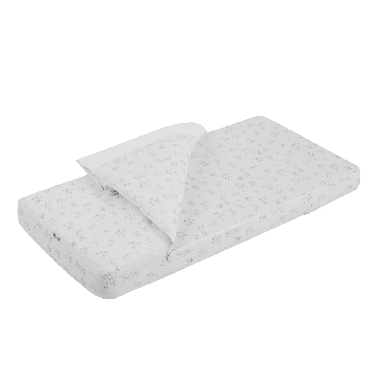 Cambrass - Saco Cuna nórdico con Cremallera - Ropa de Cuna Ajustable con Gomas - Saco de Dormir bebé desenfundable Sirve Tanto para Verano como para Invierno - Merlo crudo 60x120x3 cm — view 2