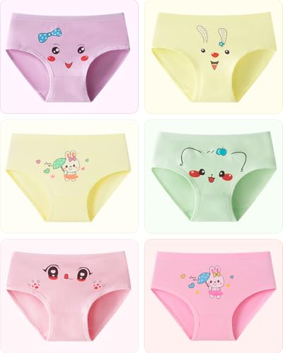 Charmi Slip Mutande Intimo Bambina 2-10 Anni Confezione da 10 Faccina Carina 6-8 Anni (Dimensioni del Produttore XL) - 5
