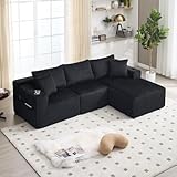 Combinazione flessibile fai da te Il divano è composto da una chaise longue e da un divano a 2 posti che possono essere combinati in modo flessibile o utilizzati separatamente, il che lo rende ideale per il soggiorno, l'appartamento o la camera degli ospiti.