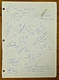 Sox vs Tigers Signed Baseball Team Sheets Clemens Rice Harwell 29 Autographs - Autographed Baseballs