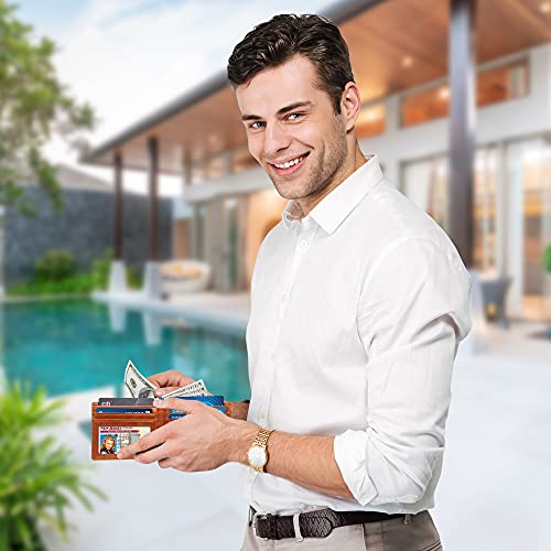 Wallet For Men’s - Genuine Leather Slim Bifold Rfid Wallet - Gift For Men Packed In Stylish Gift Box #TOP3