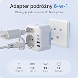 Voomy Adapter Podróżny do Południowej Afryki, Namibii, Lesotho, Mozambiku, 100–250V~ 15A Max, Składany, Materiały Trudnopalne Typ M