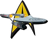 Aquarius Star Trek- Ship & Logo Funky Chunky Novelty Magnet for Refrigerator, Locker, Whiteboard & Game Room Officially Licensed Merchandise & Collectibles