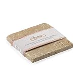 ottoman Travertin Unterstezter Seifenablage Dekostein 10x10cm Naturstein unbehandelt (Noce)