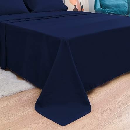JÁCLER King 4 Piece Sheet Set- Microfiber Bedding - Bed Sheets - Extra Soft - Easy Fit - Breathable & Cooling Sheets - Comfy, Wrinkle, Fade - Stain Resistant– Navy