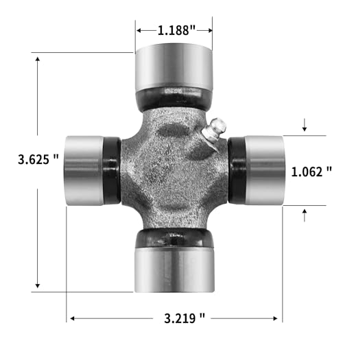GLOCRORET 1350 Transmission Slip Yoke 3-3-2431X + 5-460X U-Joint Kit for GM Turbo 400 TH400, Muncie M21 M22, 4l80E 4L85E, for Borg Warner Super T10 by GLOCRORET - Image 3