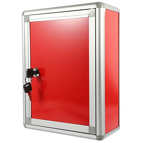 Nuobesty Wall Mount Mailbox Metal Drop Box With Lock Safety Suggestion Box Locking Secured Postbox Wall Hanging Parcel Box For Home Office Indoor Outdoor Entryway Gate #TOP25