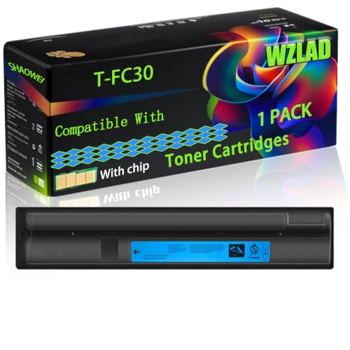 Image of WZLAD T-FC30 Compatible for Toshiba Toner Cartridges with Chip E-Studio 2050 C 2050 C SE 2051 C 2550 C 2550 CSE 2551 Printers (1 Pack Cyan)