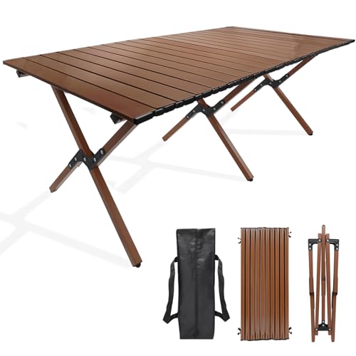 Folding Camping Picnic Tables Lightweight Low Portable Foldable Picnic Table with Carry Bag for Camp RV Outdoor Travel Beach BBQ, Easy to Set Up