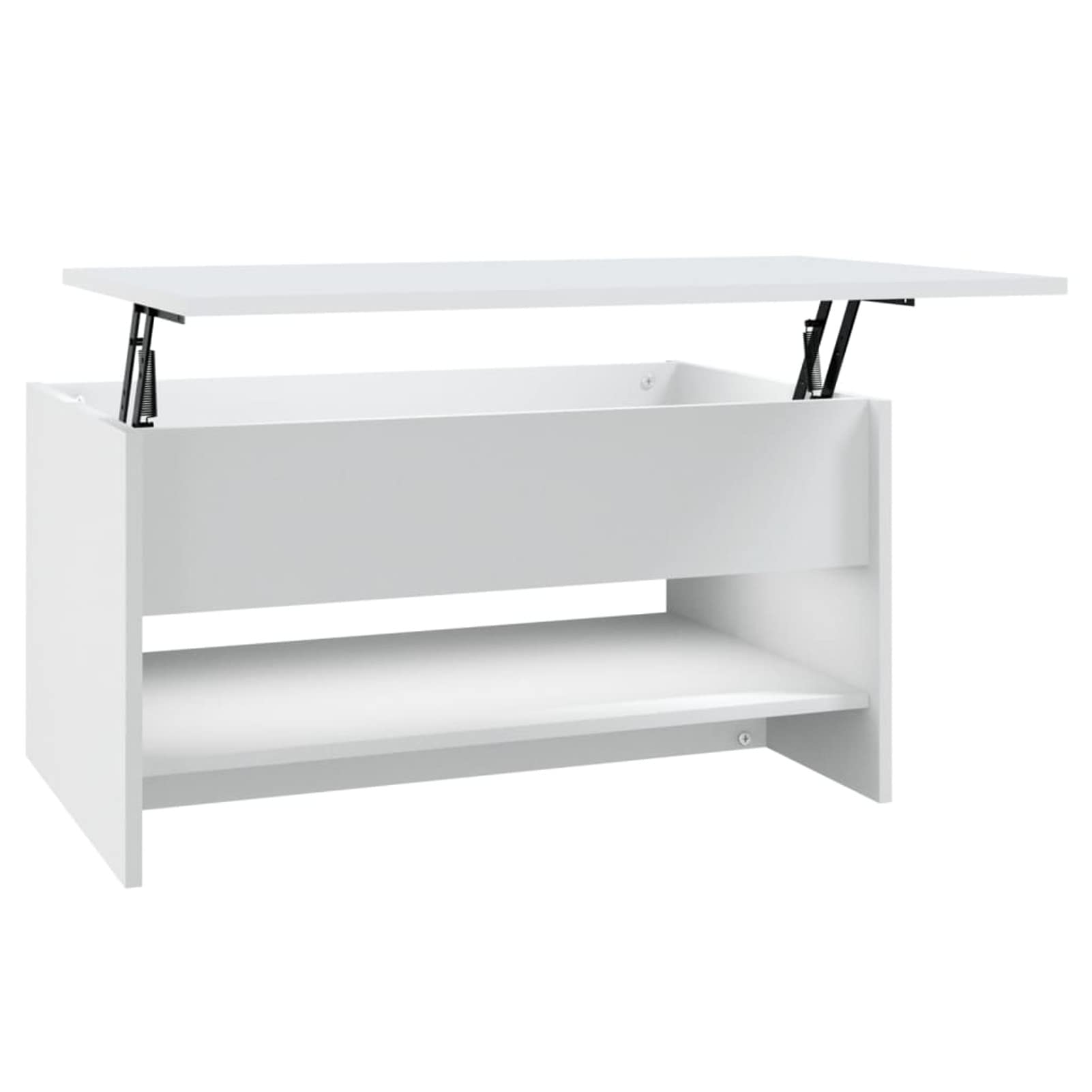Homgoday Table basse blanche 80 x 50 x 40 cm en bois d'ingénierie, table d'appoint pour canapé, table d'appoint pour salon, salle de réception d'invités, chambre à coucher et mobilier de bureau