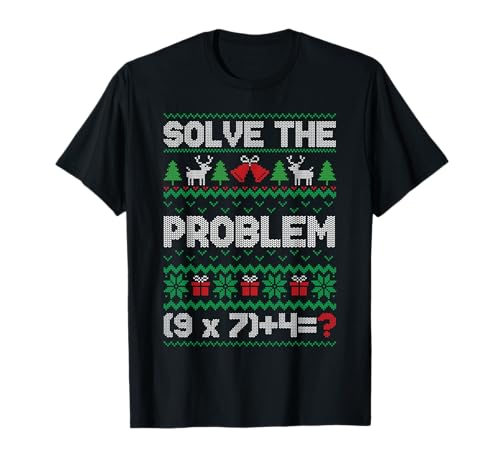 67 Meme PEMDAS Math Joke Teacher Ugly Christmas Sweater T-Shirt