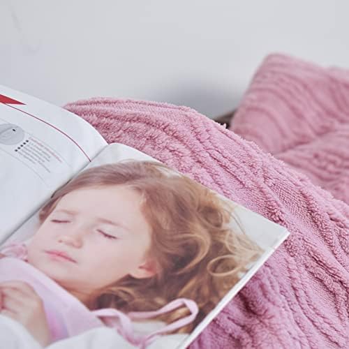 GlamHaus Heated Throw Blanket - Electric 85W For Over Bed Or Sofa - Luxurious & Soft - Cosy Pink - 9 Temp Settings & 9-Hour Timer - Machine Washable - XL 160 x 130cm (Pink)