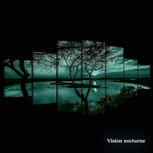 Startonight Grand Format Art Encadré Lever Du Soleil, Impression De Photos Sur Toile XXL Imprimée Tableau Motif Moderne Déco d'Art 7 pieces Tendu Sur Chassis 100 x 240 cm – vue 2