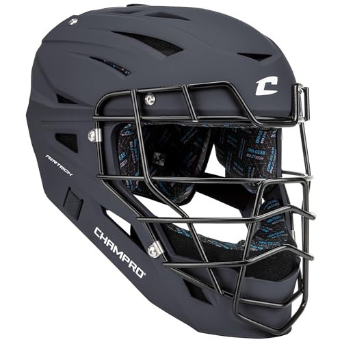 Champro HX Boss Matte-Finish Catcher's Mask, Large, Navy