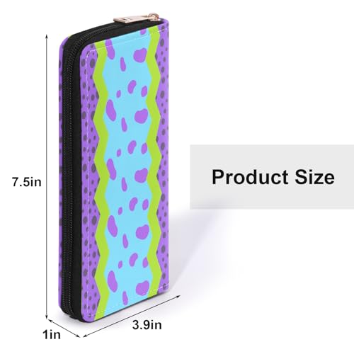 Yi-gog Womens Wallet, RFID Wristlet Wallets for Girls Ladies Print Zip Clutch Faux Leather Purses Large Travel Card Holder with Phone Holder2