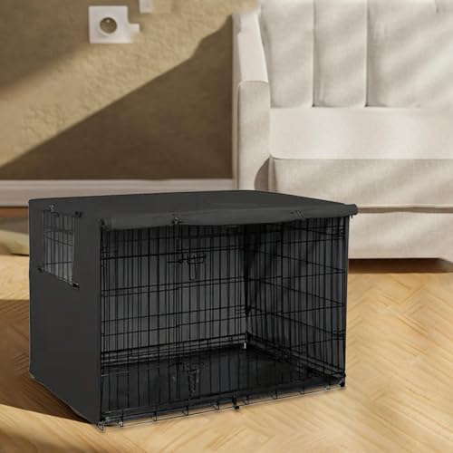 Hundekistenabdeckung- Pet Cage Cover, Oxford Crate Covers, Zwinger Shield Protector, Winddichtes Haustierzubehör, Wasserdichter Wächter | Sonnenschutz, Strapazierfähige Hunde- und Katzenkäfi-3
