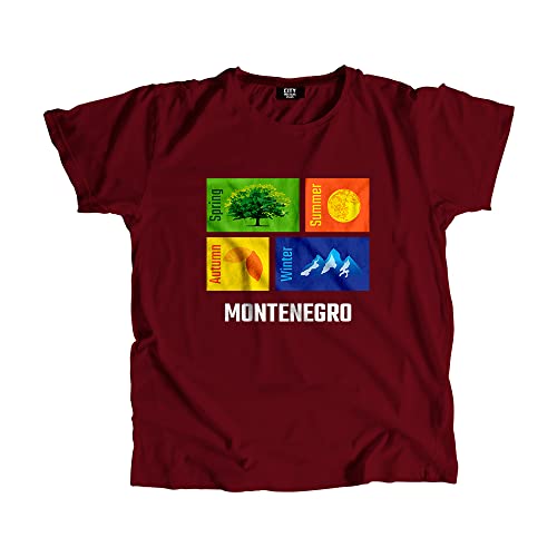 T-shirt Montenegro Seasons marron vêtement unisexe mode urbaine et casual