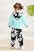 HAPPYMA HappMA Infant Baby Girl Fall Outfits Long Sleeve Floral Hoodie Tops Pants Clothes Set 6-12(80), Green+black, 6-12 Months