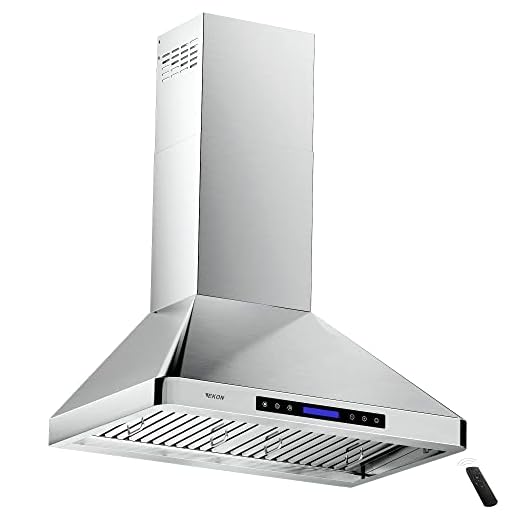 EKON Wall Chimney Range Hood 30", Ducted/Ductless Convertible Range Hood Stainless Steel 900CFM with 4 Speeds Touch Control LCD Display,Delay Shut Off Function,Dishwasher Filters (NAP02-R-30")